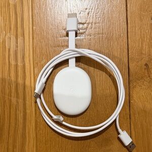 Google Streaming Device with White USB Cable
